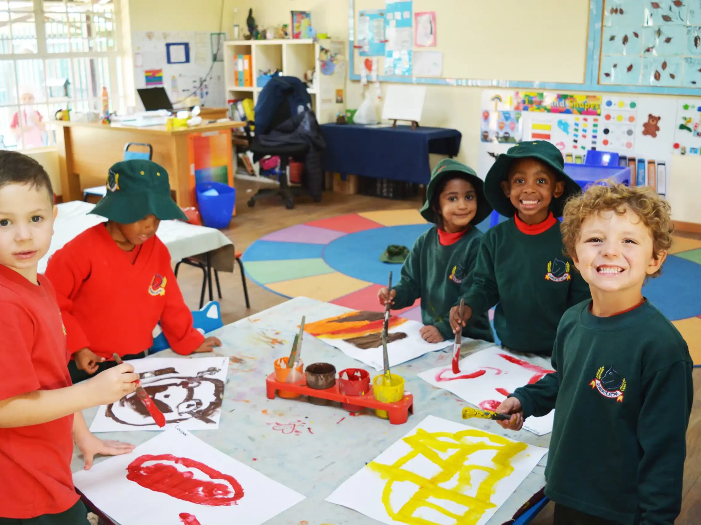 Beaulieu-nusery-children-painting-smiling-midrand